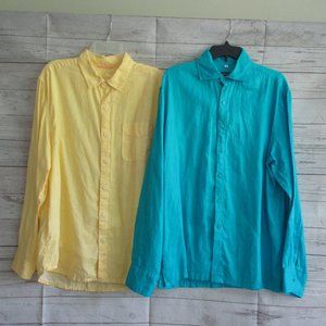 NWOT - 2  men's Linen shirts - Tommy Bahama/Island Imports - sz L - Never worn!